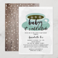 Coffee Cup Baby Its Cold Drive-by Baby Shower