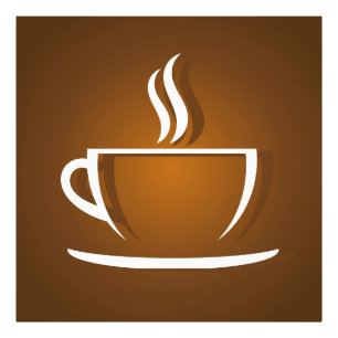 Coffee cup brown  photo print