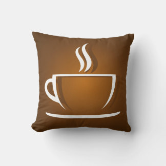Coffee cup brown pillow
