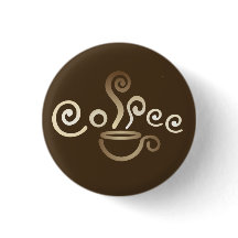 coffee Cup Button pin