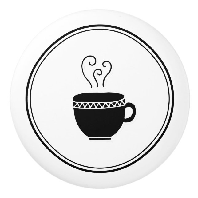 Coffee Cup Ceramic Knob (Front)