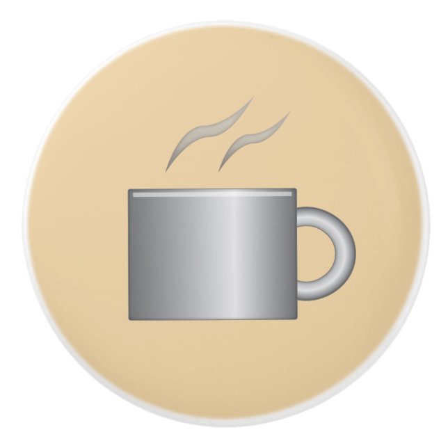 Coffee Cup Ceramic Knob (Front)
