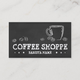 COFFEE CUP CHALK BUSINESS CARD