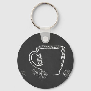 COFFEE CUP CHALK KEYCHAIN