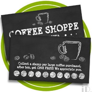 COFFEE CUP CHALK loyalty program (3dots) Card