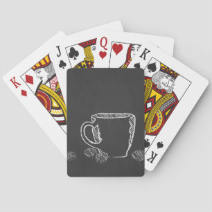 COFFEE CUP CHALK PLAYING CARDS