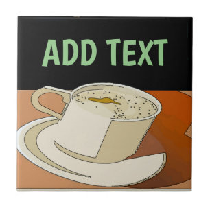 Coffee Cup Change Text Tile