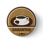 Coffee Cup Coffee Shop Cafe Staff ID Name Tags