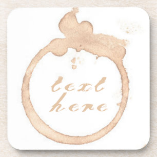 Coffee cup coffee stain brown white coaster