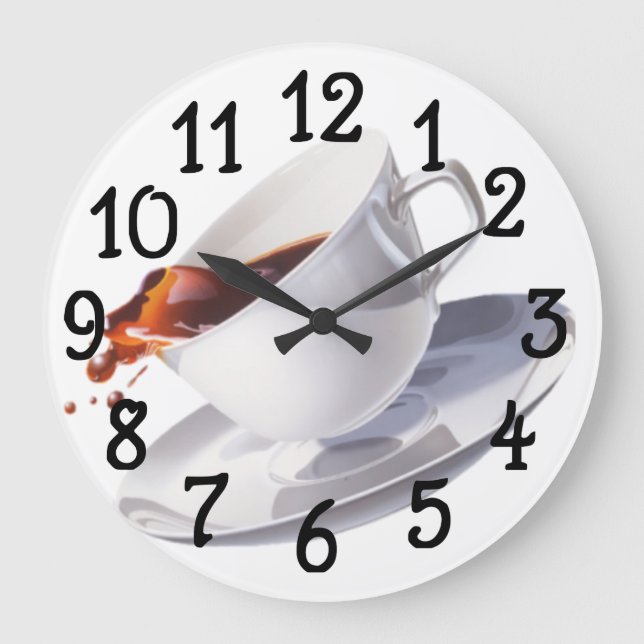 Coffee Cup design Wall Clock (Front)
