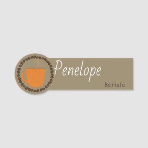Coffee Cup Employee Tag