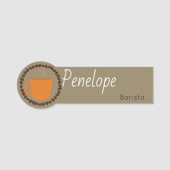 Coffee Cup Employee Tag (Front)