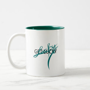 Coffee Cup: Get Lucky Two-Tone Coffee Mug