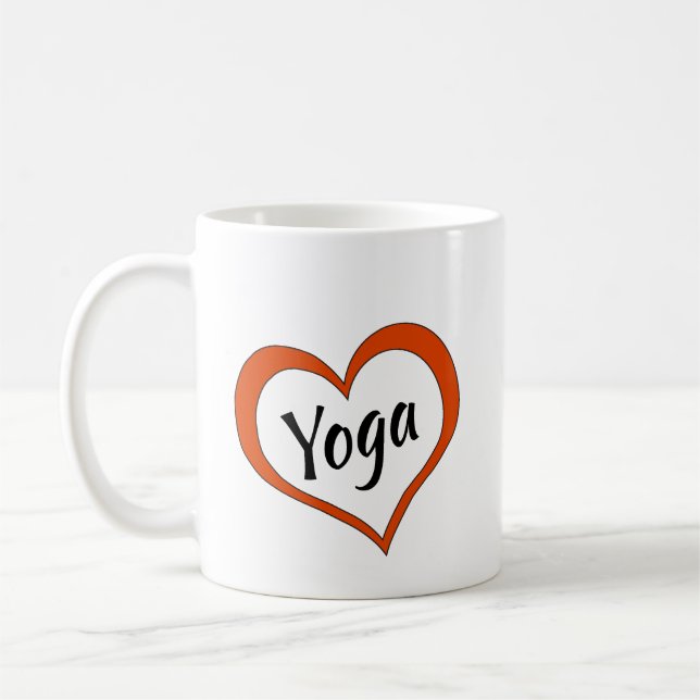 Coffee Cup: Heart Yoga Mug (Left)
