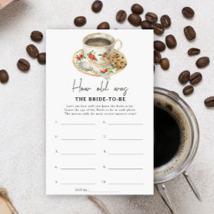 Coffee cup How old was the bride to be game