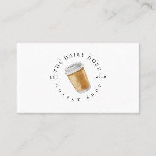 Coffee Cup Illustration coffee shop Business Card
