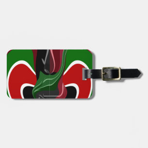 Coffee cup Kenya Flag Hakuna Matata Luggage Tag