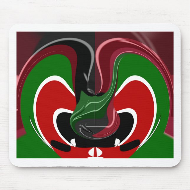 Coffee cup Kenya Flag Hakuna Matata Mouse Pad (Front)