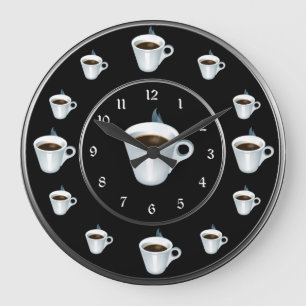 Coffee Cup Large Clock