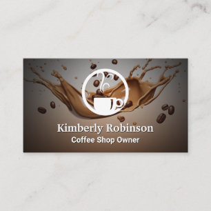 Coffee Cup Logo   Splash Coffee Business Card