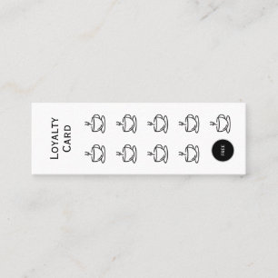 Coffee Cup Loyalty Card, simple budget Card