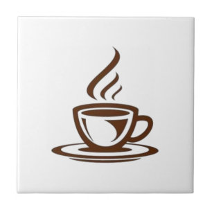 Coffee Cup Mark Design Tile for Kitchen or Wall