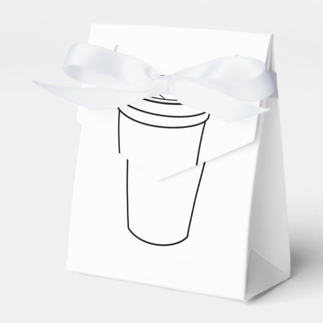 Coffee Cup (Paper To-Go) Favor Box (Front Side)