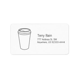 Coffee Cup (Paper To-Go) Label