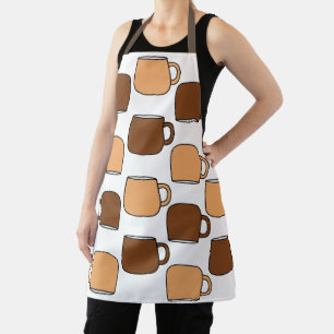 Coffee Cup Pattern Apron