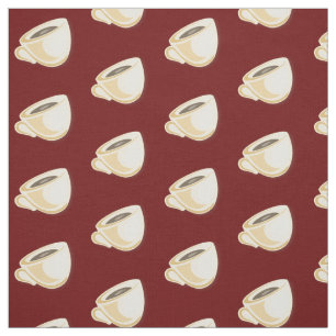 Coffee Cup Pattern Fabric