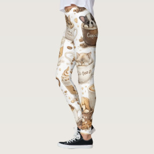 Coffee Cup Pattern Leggings