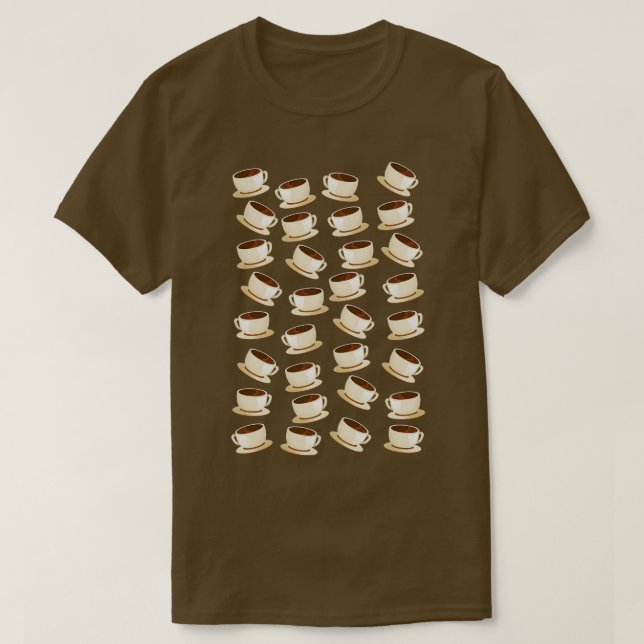 Coffee Cup pattern T-Shirt (Design Front)