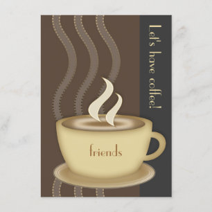 Coffee Cup Personalized Medium Invitation