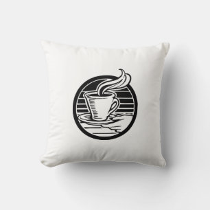 Coffee Cup Pillow-Customizable Throw Pillow