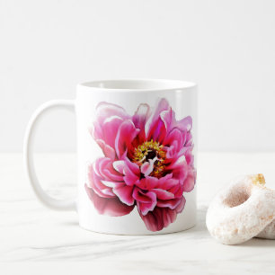 Coffee Cup Pink Peonies