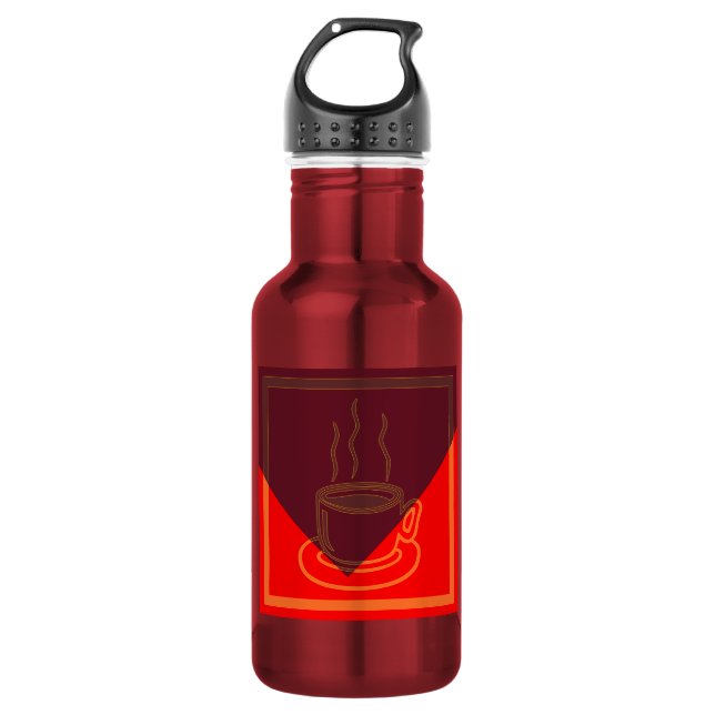 Coffee cup pop art - 532 ml water bottle (Front)