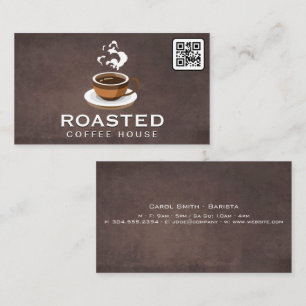 Coffee Cup QR Code Business Card