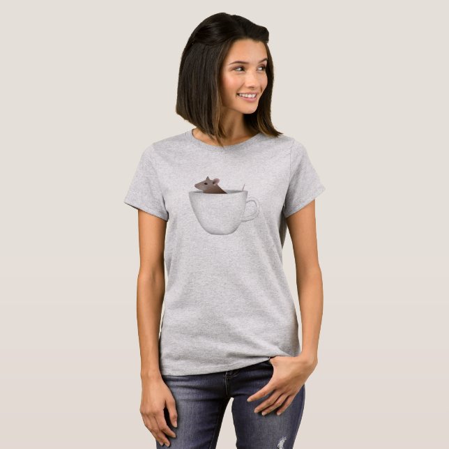 Coffee Cup Rat T-Shirt (Front Full)