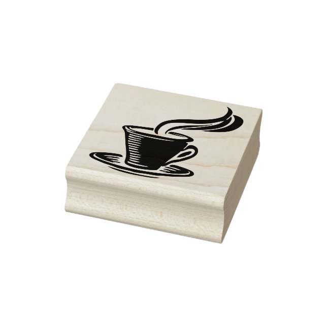 Coffee cup rubber stamp (Stamp)