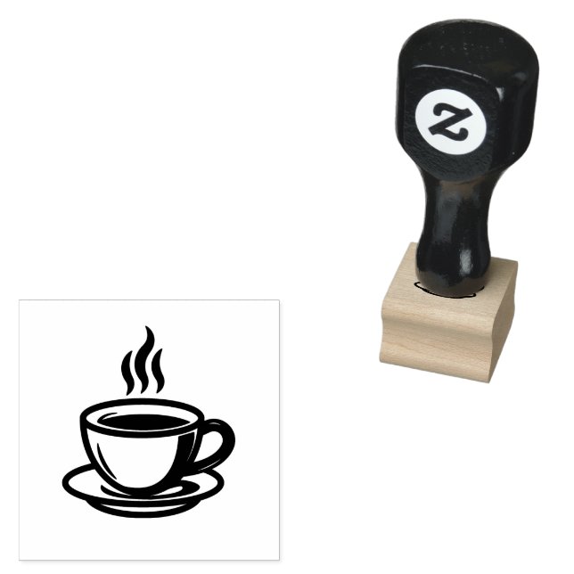 Coffee Cup Self Inking Stamp (Stamped)
