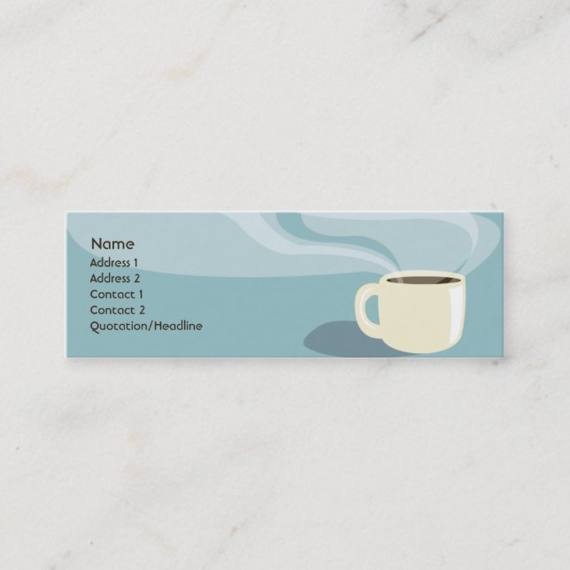 Coffee Cup - Skinny Mini Business Card (Front)