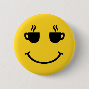 Coffee Cup Smile 2 Inch Round Button