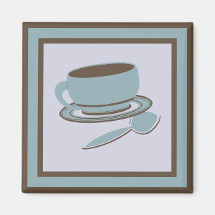 Coffee Cup & Spoon Magnet