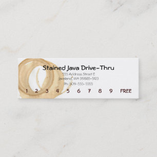 Coffee Cup Stain Punch Card