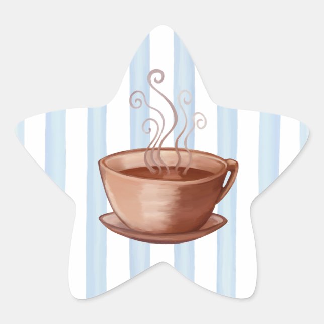 Coffee Cup Star Sticker (Front)