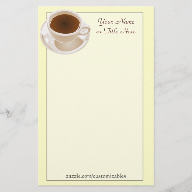 Coffee Cup Stationery (Front)