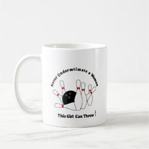 Coffee Cup This girl can throw - Bowling Pins