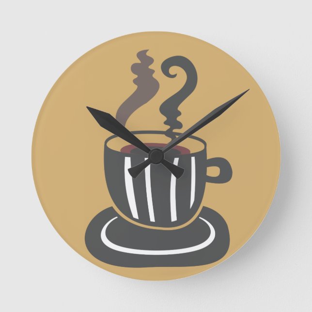 Coffee Cup Wall Clock (Front)