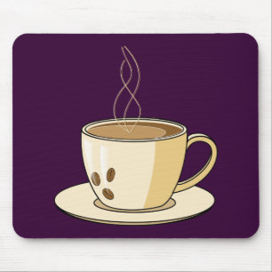 Coffee cup with a steam mouse pad