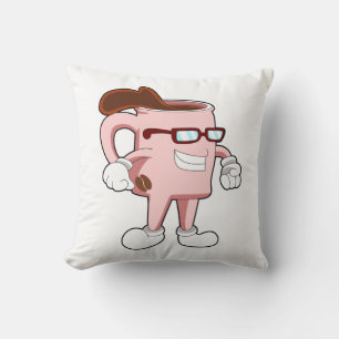 Coffee cup with Coffee Throw Pillow